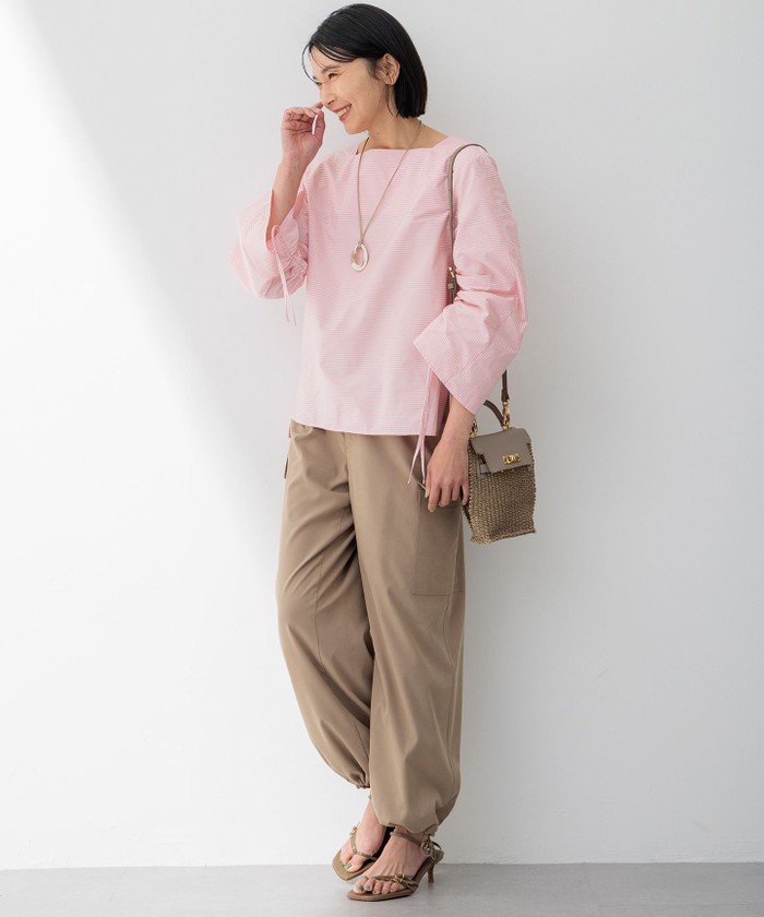 Oggi4月号掲載/洗える】シルキーストレッチ パラシュートパンツ