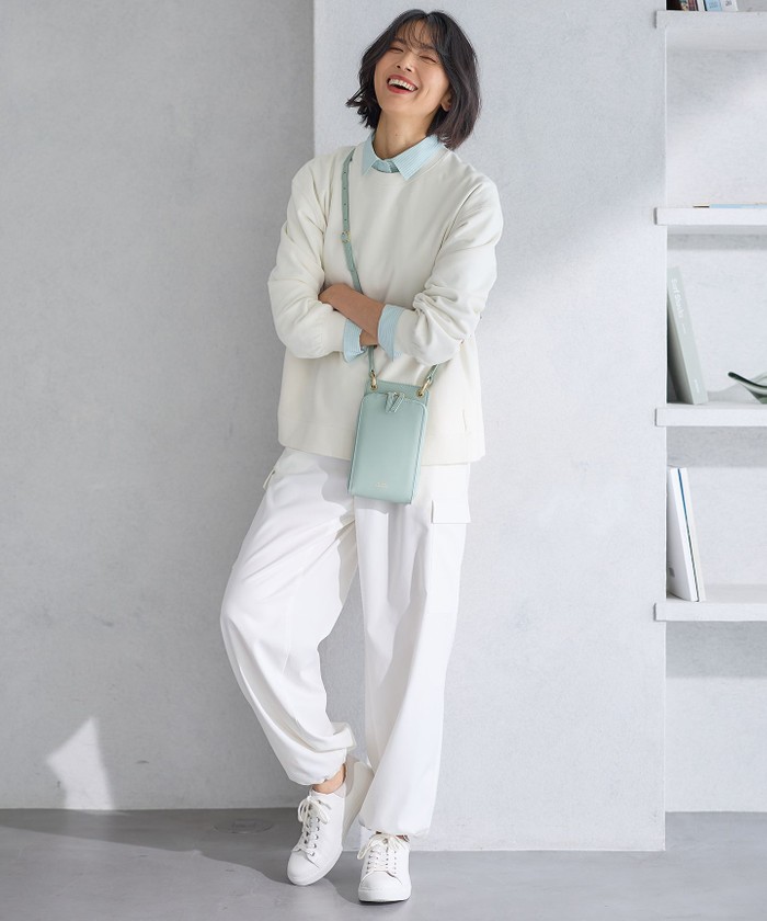 Oggi4月号掲載/洗える】シルキーストレッチ パラシュートパンツ
