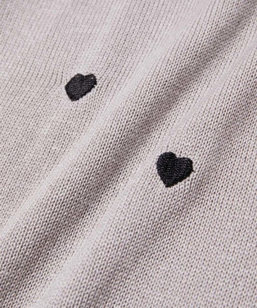 VIS(ビス)/リネンタッチハート刺繍半袖ニットプルオーバー/img18
