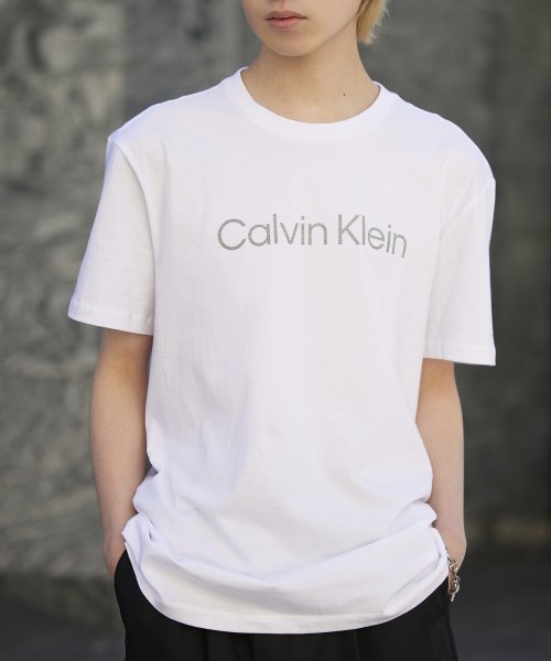 Calvin Klein(カルバンクライン)/【Calvin Klein / カルバンクライン】Calvin klein Jeans / トップス Tシャツ 半袖 プリント ロゴ Space Logo Gr/img03