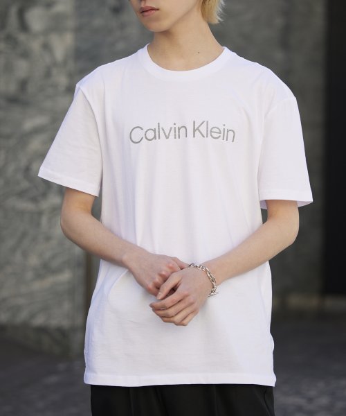 Calvin Klein(カルバンクライン)/【Calvin Klein / カルバンクライン】Calvin klein Jeans / トップス Tシャツ 半袖 プリント ロゴ Space Logo Gr/img04