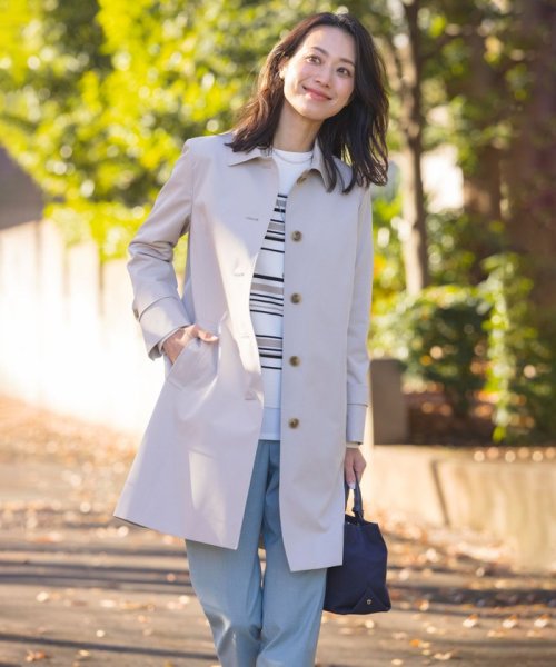 【WEB限定カラーあり・撥水】80/2 T/C ツイル ステンカラー ロングコート 大きいサイズ 小さいサイズ