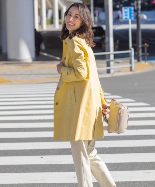 【WEB限定カラーあり・撥水】80/2 T/C ツイル ステンカラー ロングコート 大きいサイズ 小さいサイズ