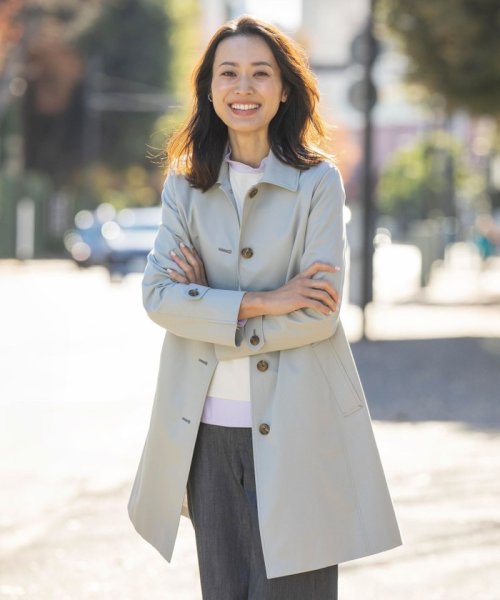 【WEB限定カラーあり・撥水】80/2 T/C ツイル ステンカラー ロングコート 大きいサイズ 小さいサイズ