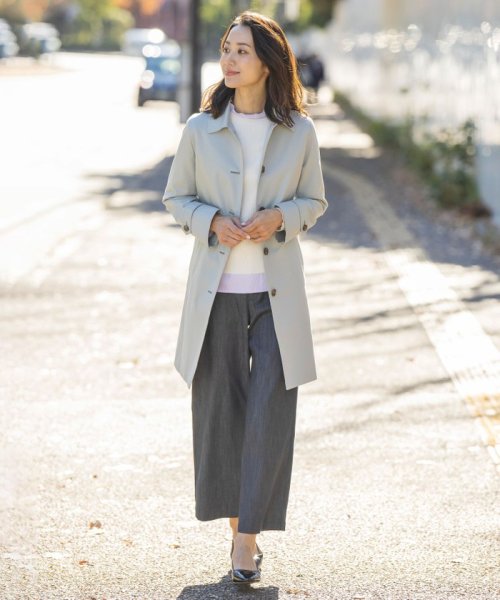 【WEB限定カラーあり・撥水】80/2 T/C ツイル ステンカラー ロングコート 大きいサイズ 小さいサイズ