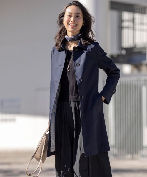 【WEB限定カラーあり・撥水】80/2 T/C ツイル ステンカラー ロングコート 大きいサイズ 小さいサイズ