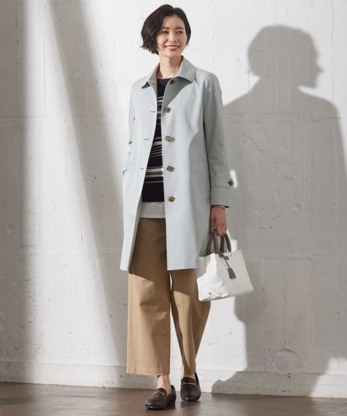 【WEB限定カラーあり・撥水】80/2 T/C ツイル ステンカラー ロングコート 大きいサイズ 小さいサイズ