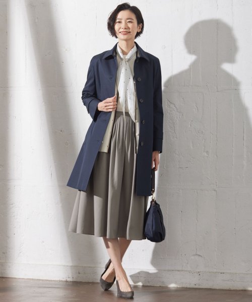 【WEB限定カラーあり・撥水】80/2 T/C ツイル ステンカラー ロングコート 大きいサイズ 小さいサイズ