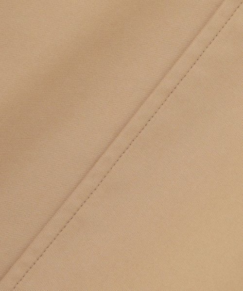 コットンポリエステルギャバジン ロング トレンチコート 