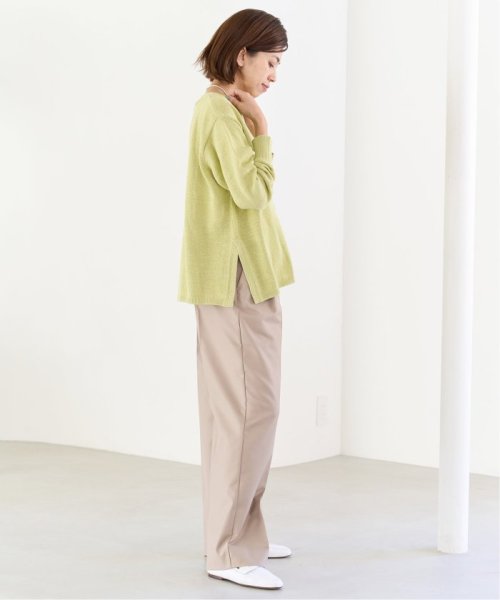 コットンナイロンテープヤーンカーディガン イエロー ベージュ 1/19 2/20 色あせ