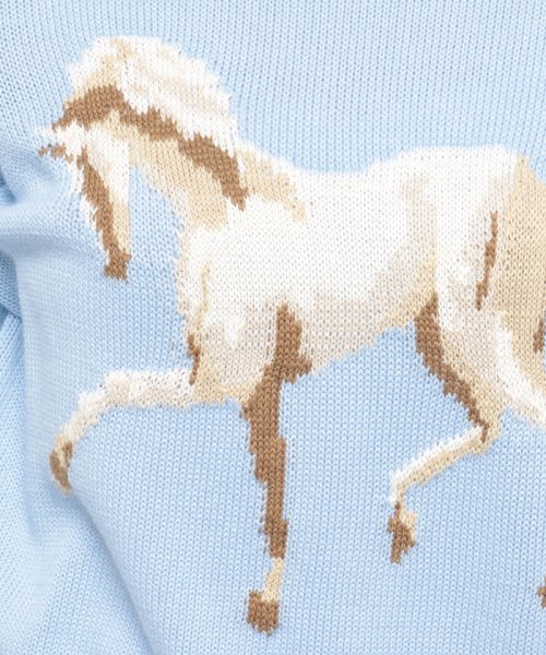 コットン100％クルーネック馬柄長袖ニットセーター 人気・おすすめ｜使いやすい・旅行におすすめ 品質保証 全国発送 正規品・日本国内発送・安心保証付き