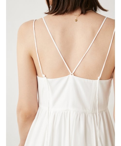 【WEB限定サイズあり】ペーパーヤーンプルオーバー×ギャザーキャミソールワンピース 総丈 バスト ウエスト 予めご了承ください