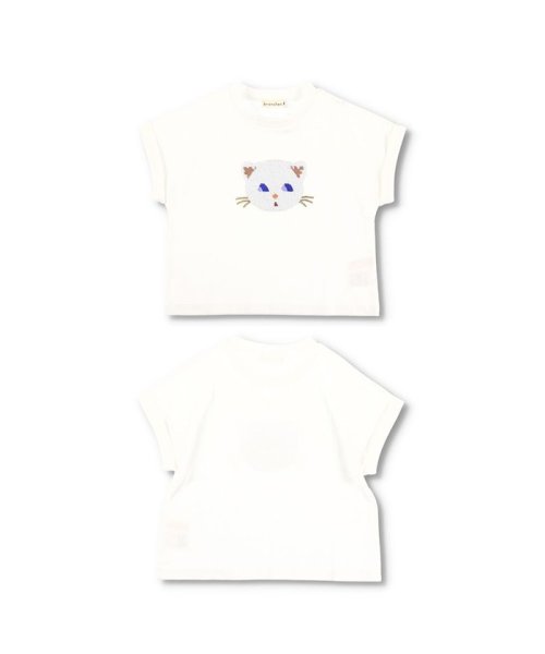 BRANSHES(ブランシェス)/【Cat’s ISSUE】スパンコール半袖Tシャツ/img03