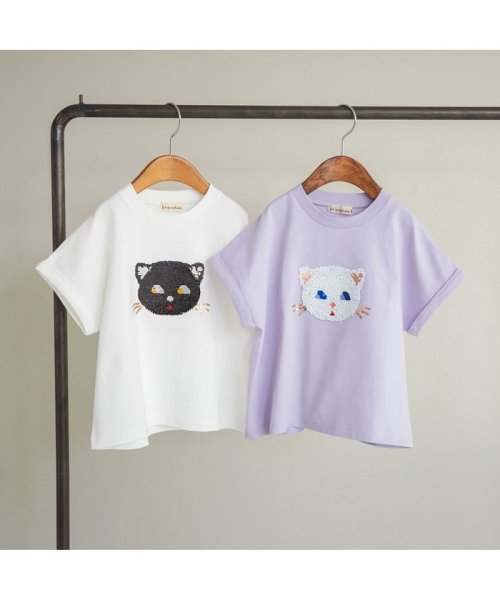 BRANSHES(ブランシェス)/【Cat’s ISSUE】スパンコール半袖Tシャツ/img12