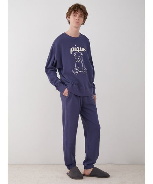 gelato pique(gelato pique)/【UNISEX】裏毛ワンポイントロングパンツ/img22