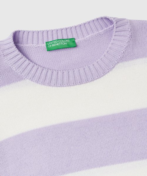 BENETTON (women)(ベネトン（レディース）)/コットン100％クルーネックボーダーニット・セーター/img45