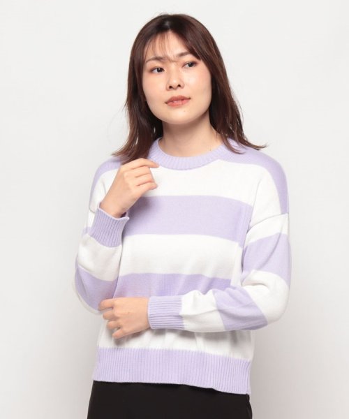 BENETTON (women)(ベネトン（レディース）)/コットン100％クルーネックボーダーニット・セーター/img46