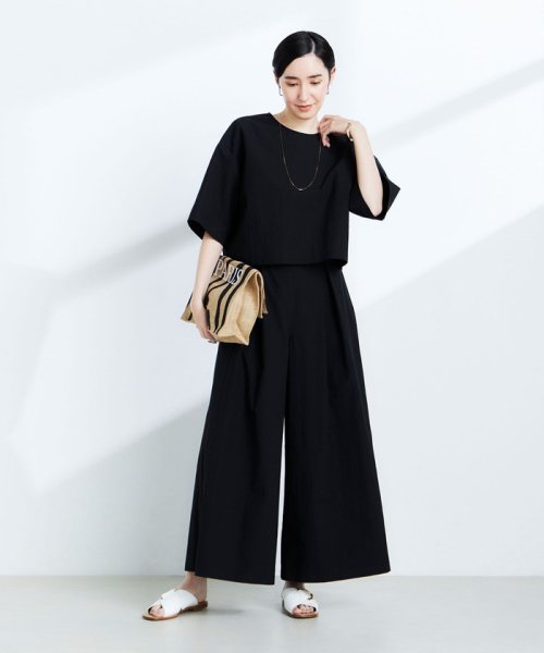 《セットアップ対応》ウォッシャブルドライエアリースーパーワイドパンツ 