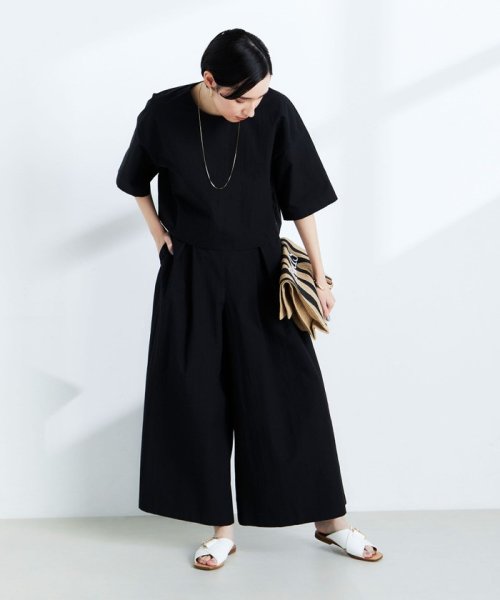 《セットアップ対応》ウォッシャブルドライエアリースーパーワイドパンツ 