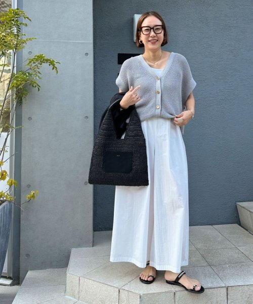 《セットアップ対応》ウォッシャブルドライエアリースーパーワイドパンツ 