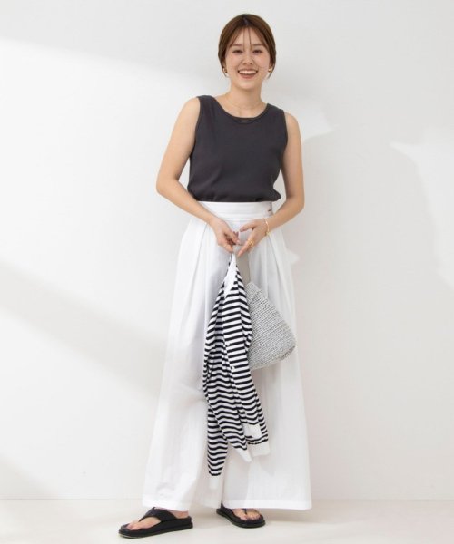 《セットアップ対応》ウォッシャブルドライエアリースーパーワイドパンツ 