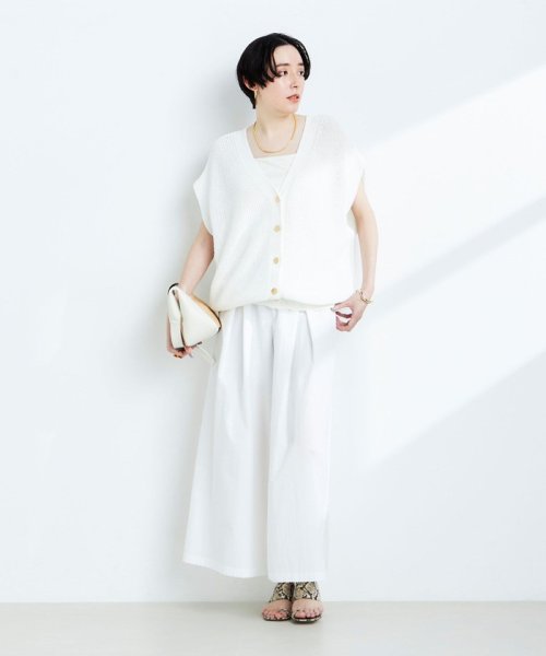 《セットアップ対応》ウォッシャブルドライエアリースーパーワイドパンツ 