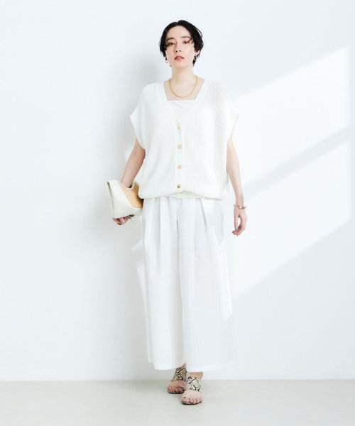 《セットアップ対応》ウォッシャブルドライエアリースーパーワイドパンツ 