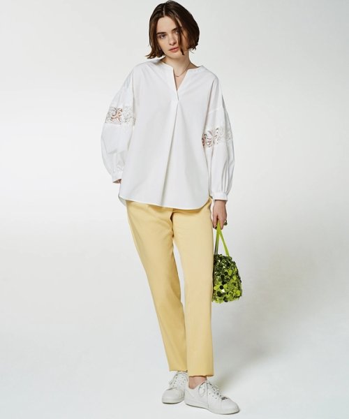 タックテーパードパンツ 