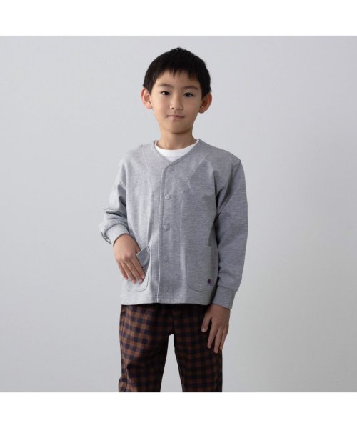 MAC HOUSE(kid's)(マックハウス（キッズ）)/NAVY ネイビー USコットン カーデガン MABG24301/img01