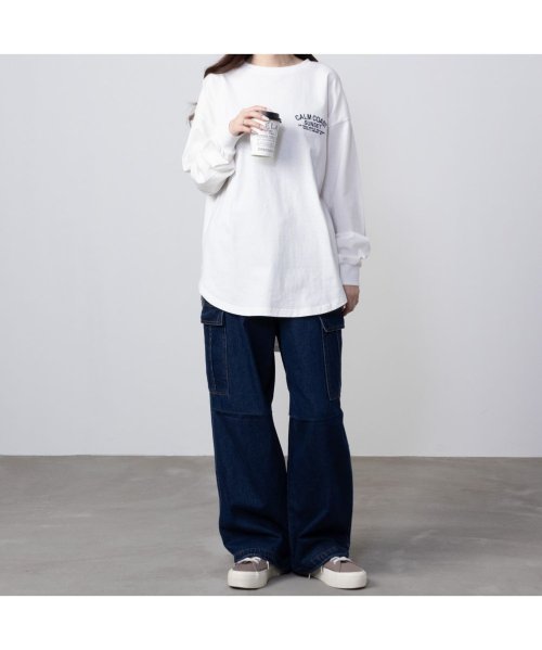 MAC HOUSE(women)(マックハウス（レディース）)/UNDERWRAPS アンダーラップス コーデュロイロゴビッグロングTシャツ 10109－3MH/img07