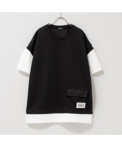 MAC HOUSE(kid's)(マックハウス（キッズ）)/RICH MIX リッチミックス ポンチ素材 フェイクポケットTシャツ 335577105/img06