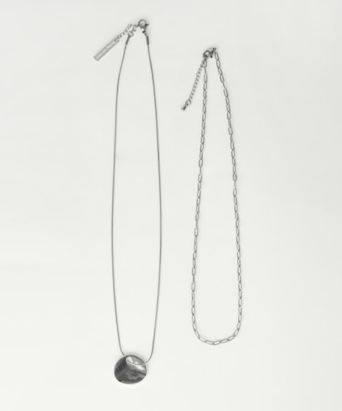 nothing and others(ナッシングアンドアザース)/W stainless chain Necklace/img03