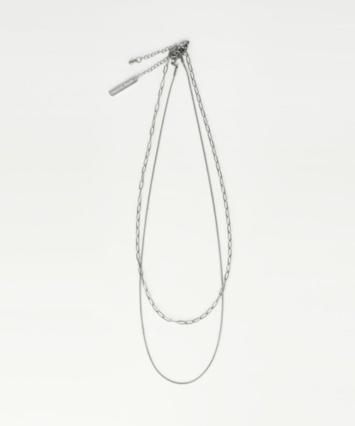 nothing and others(ナッシングアンドアザース)/W stainless chain Necklace/img05
