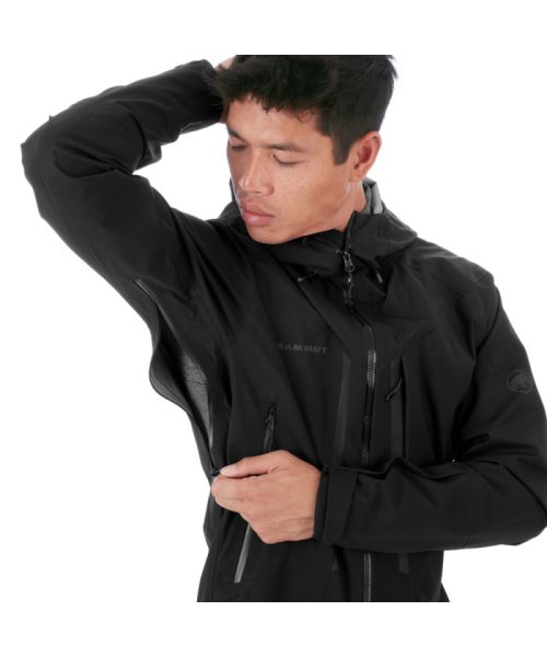 MAMMUT マムート アウトドア Masao HS Hooded Jacket Men 101026480 0001 100％ポリアミド