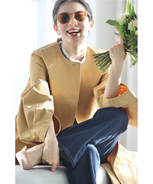 ポワン袖トレンチ コート ポワン袖トレンチ