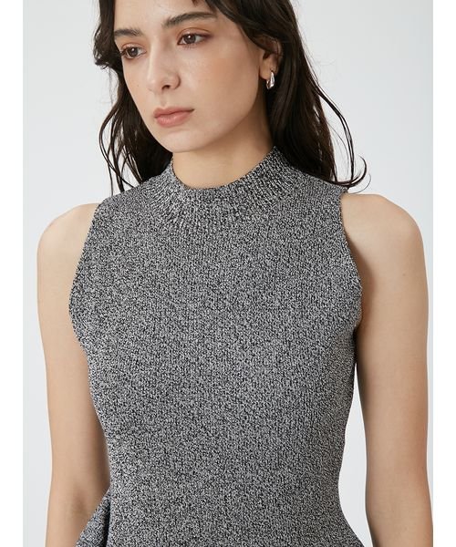 アシメヘム畦編みペプラムノースリニット アシメヘム畦編みペプラムノースリニット アシメヘム畦編みペプラムノースリニット V1303248785(10010円)