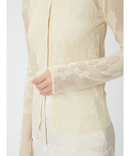 レースニットトップス 予めご了承ください
