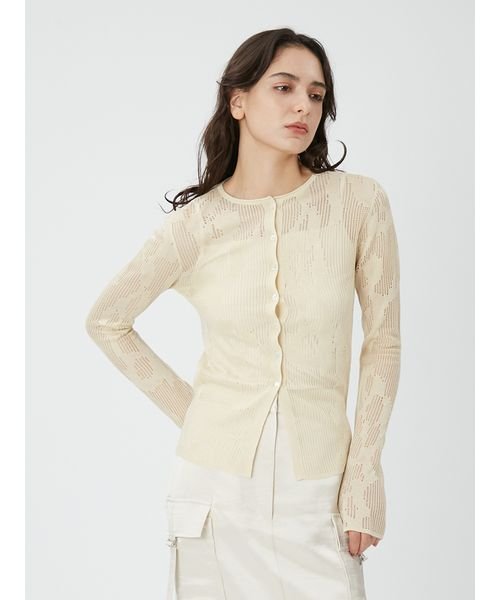 レースニットトップス 予めご了承ください