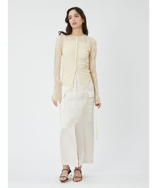 レースニットトップス 予めご了承ください