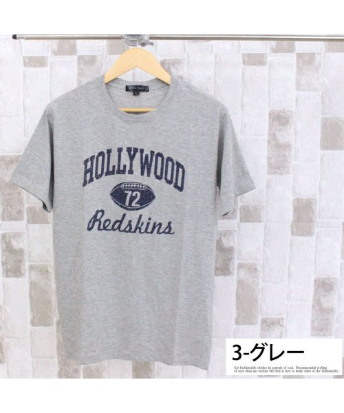 TopIsm(トップイズム)/Tシャツ メンズ 半袖 カレッジ ロゴ プリント クルーネック ティーシャツ 大きいサイズ トップス アメカジ ロゴT/img04