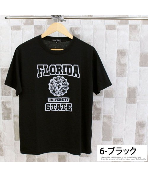 TopIsm(トップイズム)/Tシャツ メンズ 半袖 カレッジ ロゴ プリント クルーネック ティーシャツ 大きいサイズ トップス アメカジ ロゴT/img07