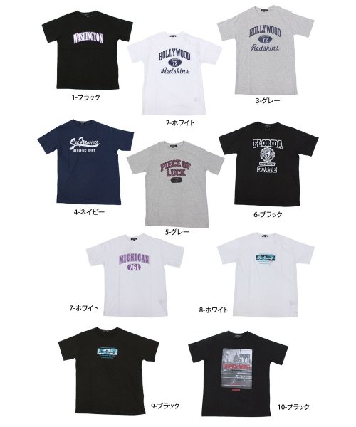 TopIsm(トップイズム)/Tシャツ メンズ 半袖 カレッジ ロゴ プリント クルーネック ティーシャツ 大きいサイズ トップス アメカジ ロゴT/img24