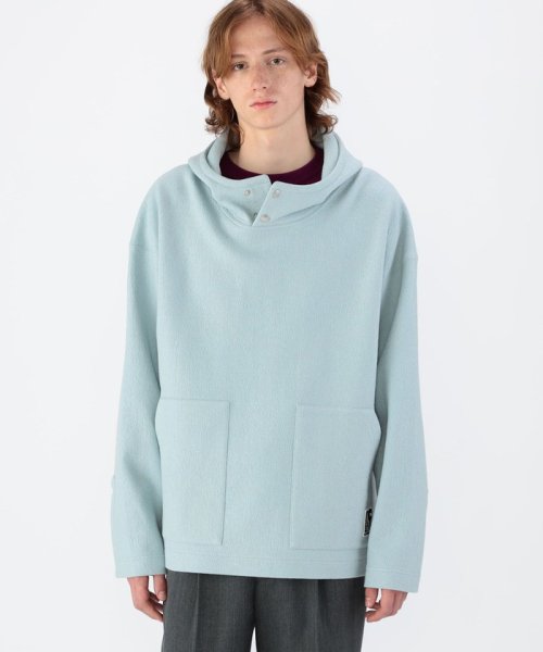 CABaN ウールコットンダブルフェイス プルオーバーパーカ 