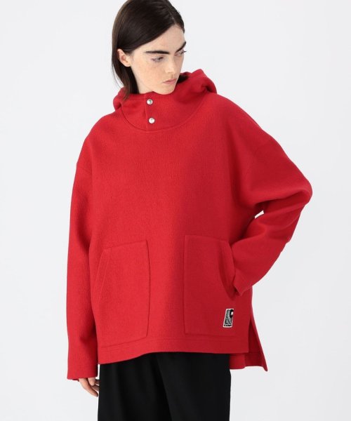 CABaN ウールコットンダブルフェイス プルオーバーパーカ 