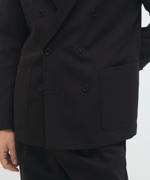 CABaN ライトウールギャバジン ダブルブレストジャケット 