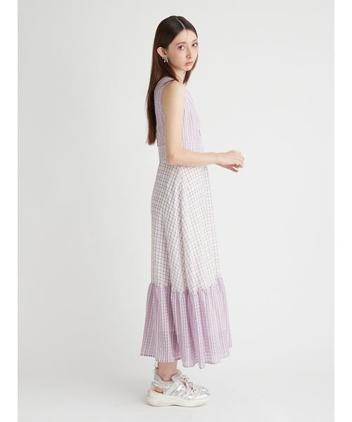 チェック柄ワンピース 予めご了承ください