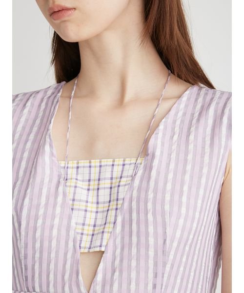 チェック柄ワンピース 予めご了承ください