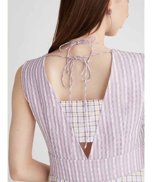 チェック柄ワンピース 予めご了承ください