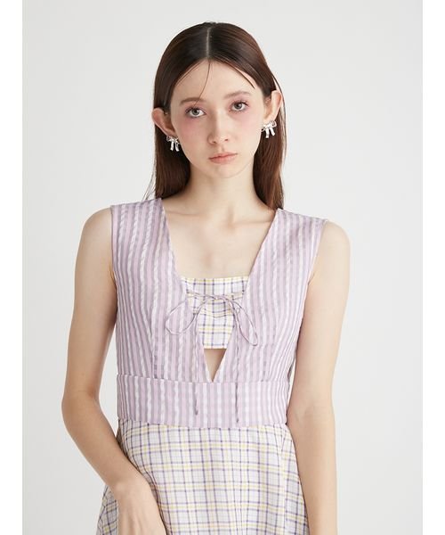 チェック柄ワンピース 予めご了承ください