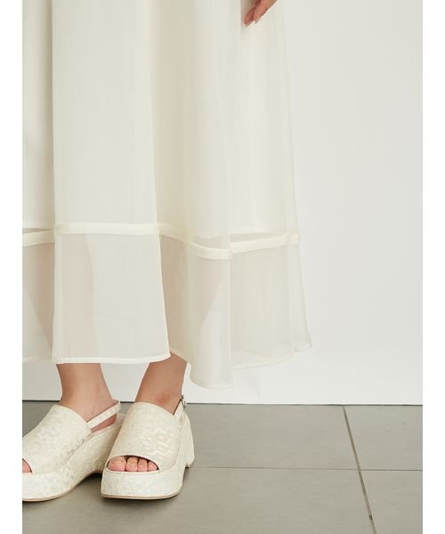 【LILY BROWN×MARY QUANT】ロゴベルト付きシアーワンピース QUANT LILY BROWN×MARY 6cm 長さ63cm 巾3